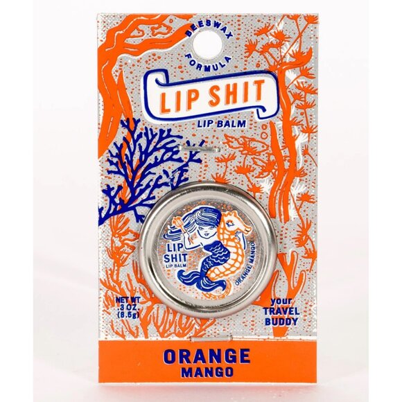 Lip Shit Lip Balm Orange Mango Beeswax Formula by Blue Q - Picture 1 of 2